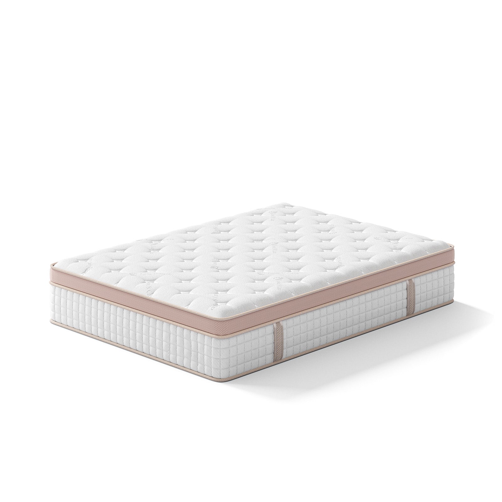 Ecooso - 12" Full Firm Hybrid Mattress, Gel Memory Foam + Pocket Coils, Pressure Relief, Motion Isolation - White