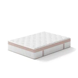 Ecooso - 12" Full Firm Hybrid Mattress, Gel Memory Foam + Pocket Coils, Pressure Relief, Motion Isolation - White