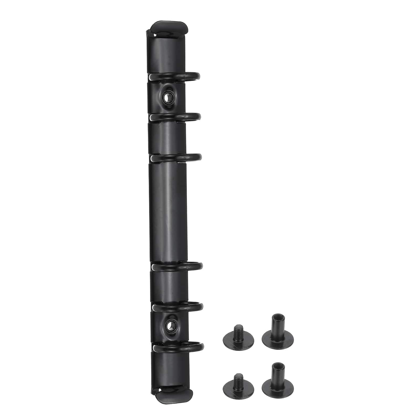 Unique Bargains - 6 Holes Ring Binder, A6 Notebook 20mm Book Binding Kits Planner Maker Binder Ring Clip Mechanisms with Screw - Black