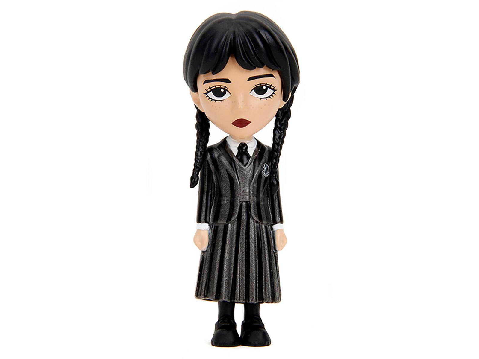 Angle. Jada - Set of 4 Diecast Figures "Wednesday" (2022-Current) TV Series "Metalfigs" Series Diecast Models by Jada - Multicolor.