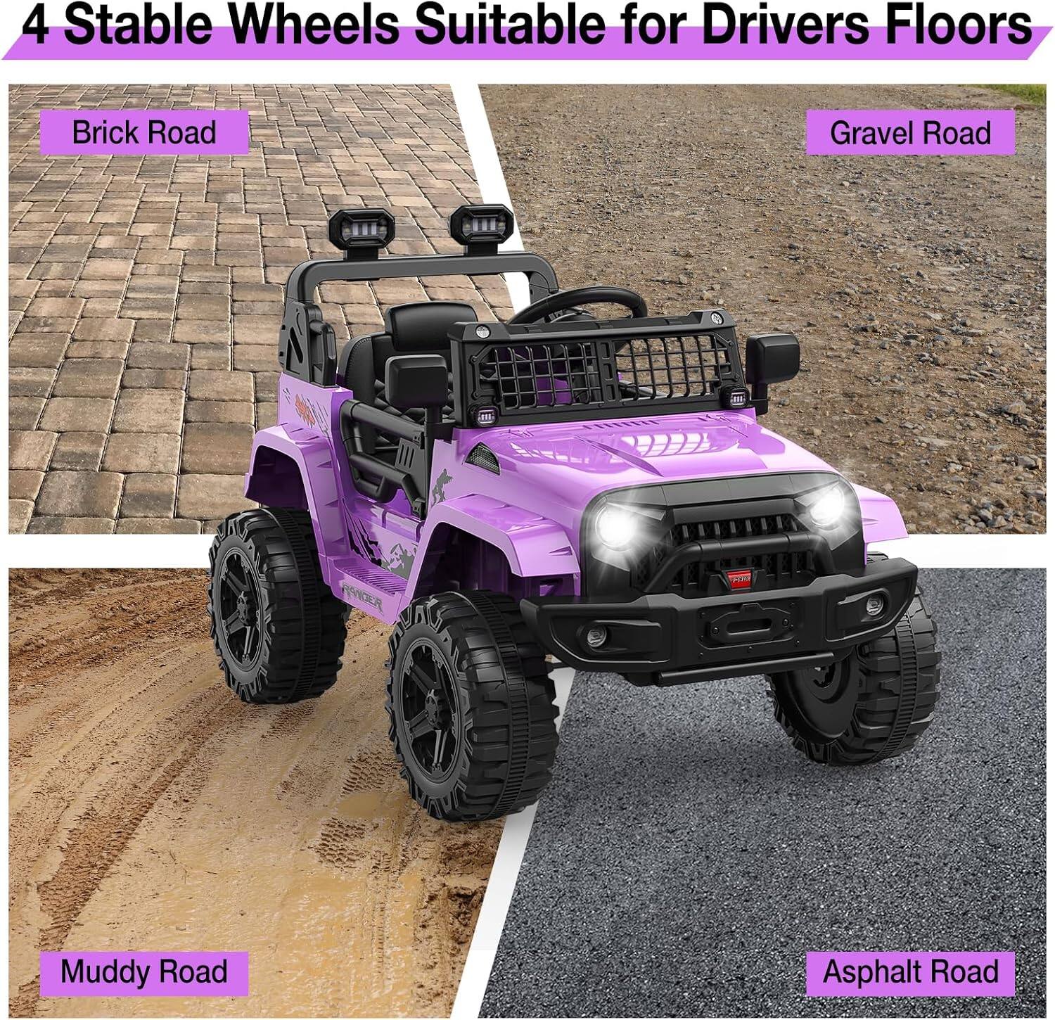 4 Stable Wheels Suitable for Drivers Floors

- Brick Road
- Gravel Road
- Muddy Road
- Asphalt Road