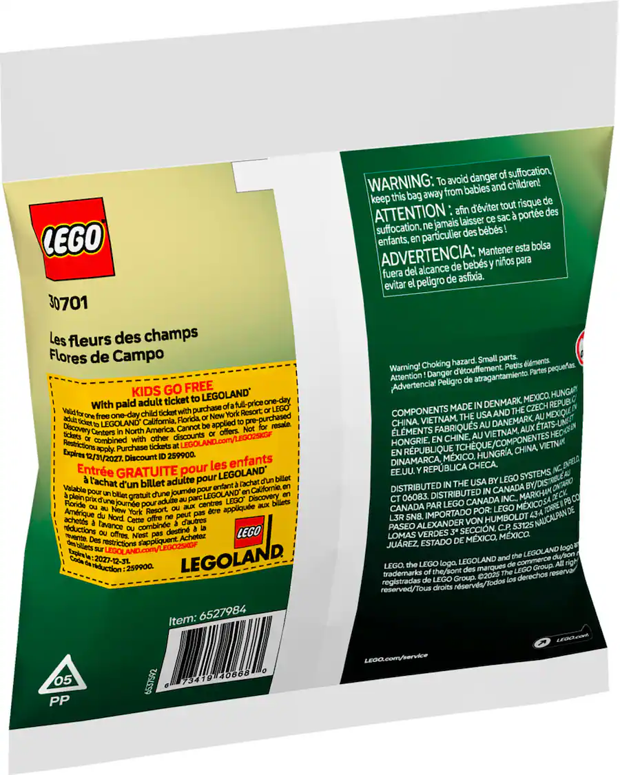 LEGO Botanicals Field Flowers Building Kit 30701 6527984 - Best Buy