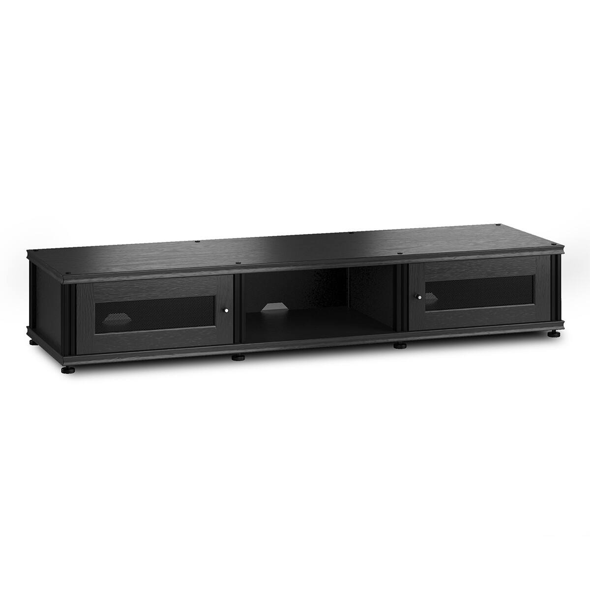 Front. Salamander Designs - Salamander Designs Synergy 132 Triple AV Cabinet (Black Oak with Black Posts) - Black Oak/Black.
