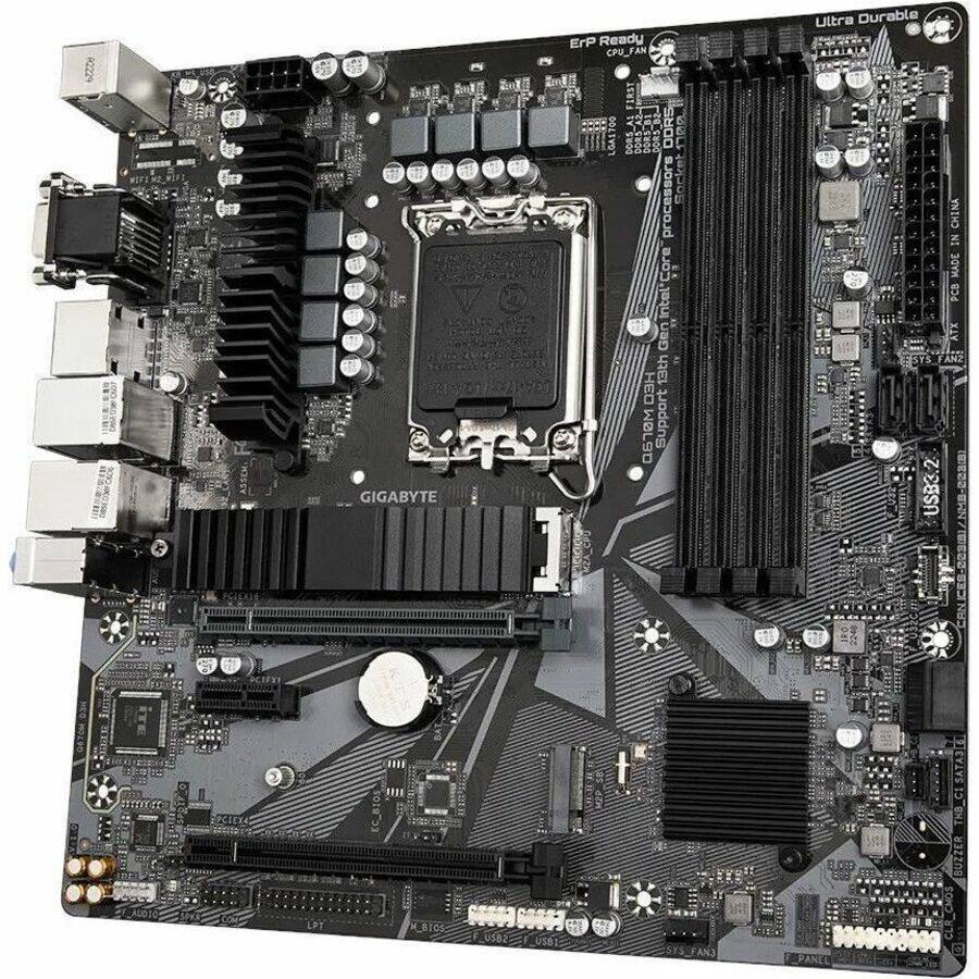 ErP Ready CPU_FAN Ultra Durable  
GIGABYTE LGA1700  
FIRST DORS_AI DORS_A2 DORS_B1 DORS_B2  
Processors Socket Core: Intel Gen 13th  
HEO 070 Support  
TECH CHINA MADE  
PC ATX SYS FANZ USB3.2  
NMB KCIY 3  
BIOS USB2 3:04  
SATABER  
THB_C BUZZER CLR_CHOS