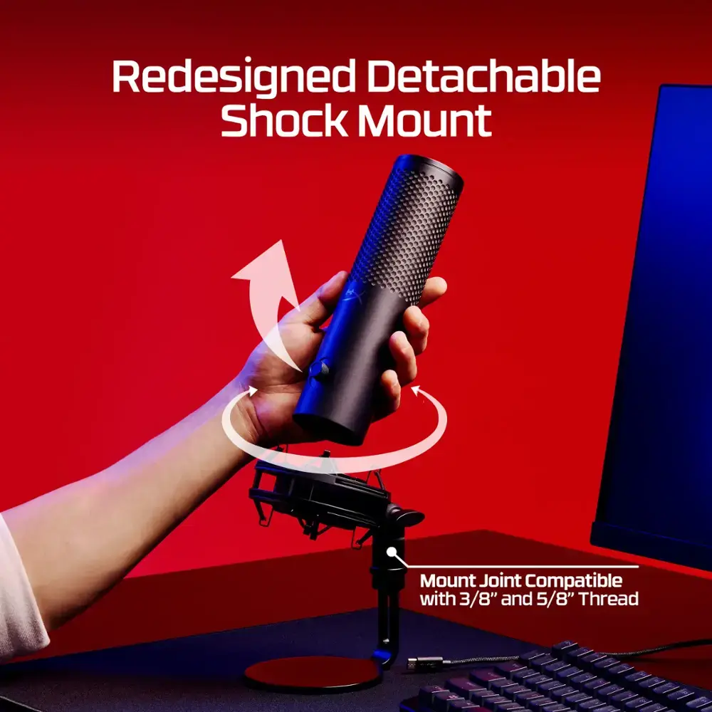 Zoom in on Redesigned Detachable Shock Mount Mount Joint Compatible with 3/8" and 5/8" Thread