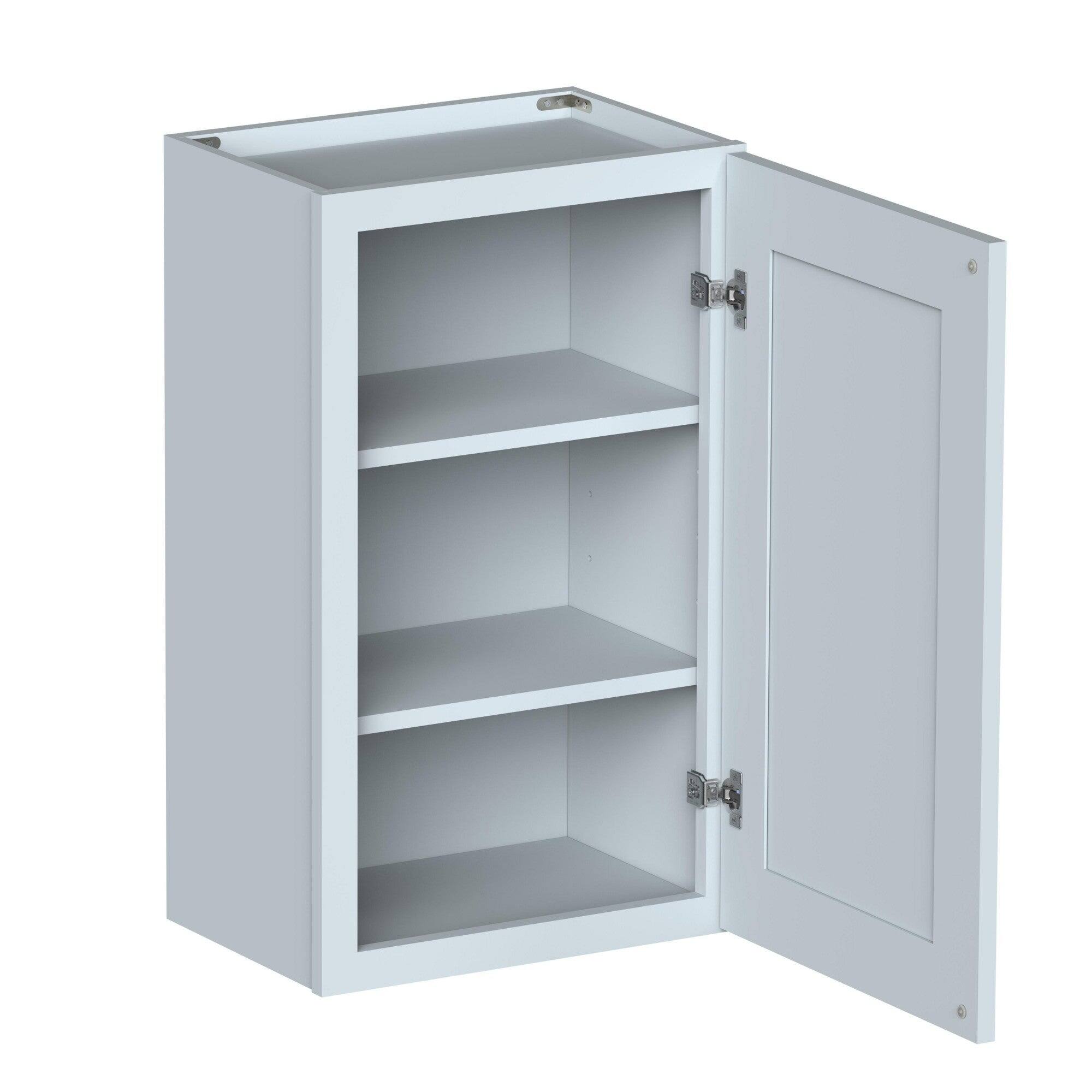 Alt View 2. Boyel Living - 18in.W x12in.D x30in.H Dove Gray WALL CABINET Fully assembled Cabinet With One HDF Door - Gray.