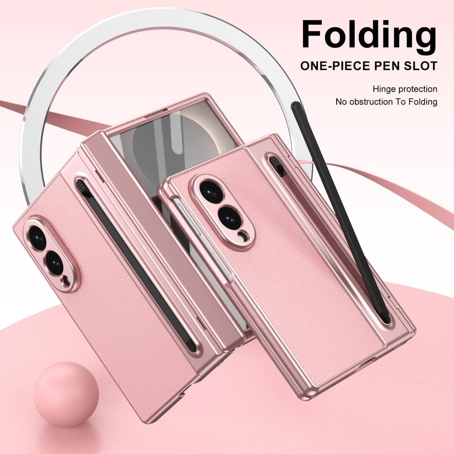 Folding  
ONE-PIECE PEN SLOT  
Hinge protection  
No obstruction to folding