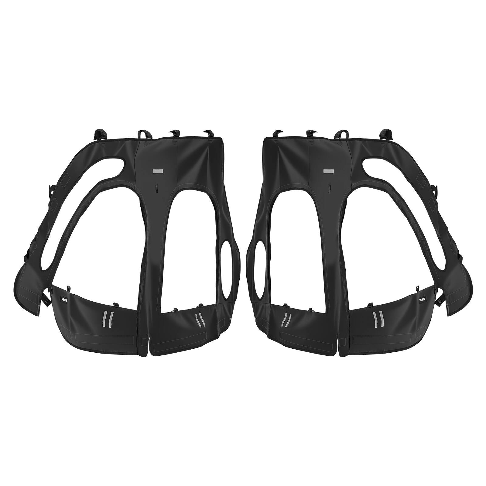 Alt View 5. VEVOR - Cab Enclosure Upper Doors, Compatible with Polaris RZR XP4 1000/Turbo 2014-2023, Soft Upper Doors, Windproof Upgraded - Black.
