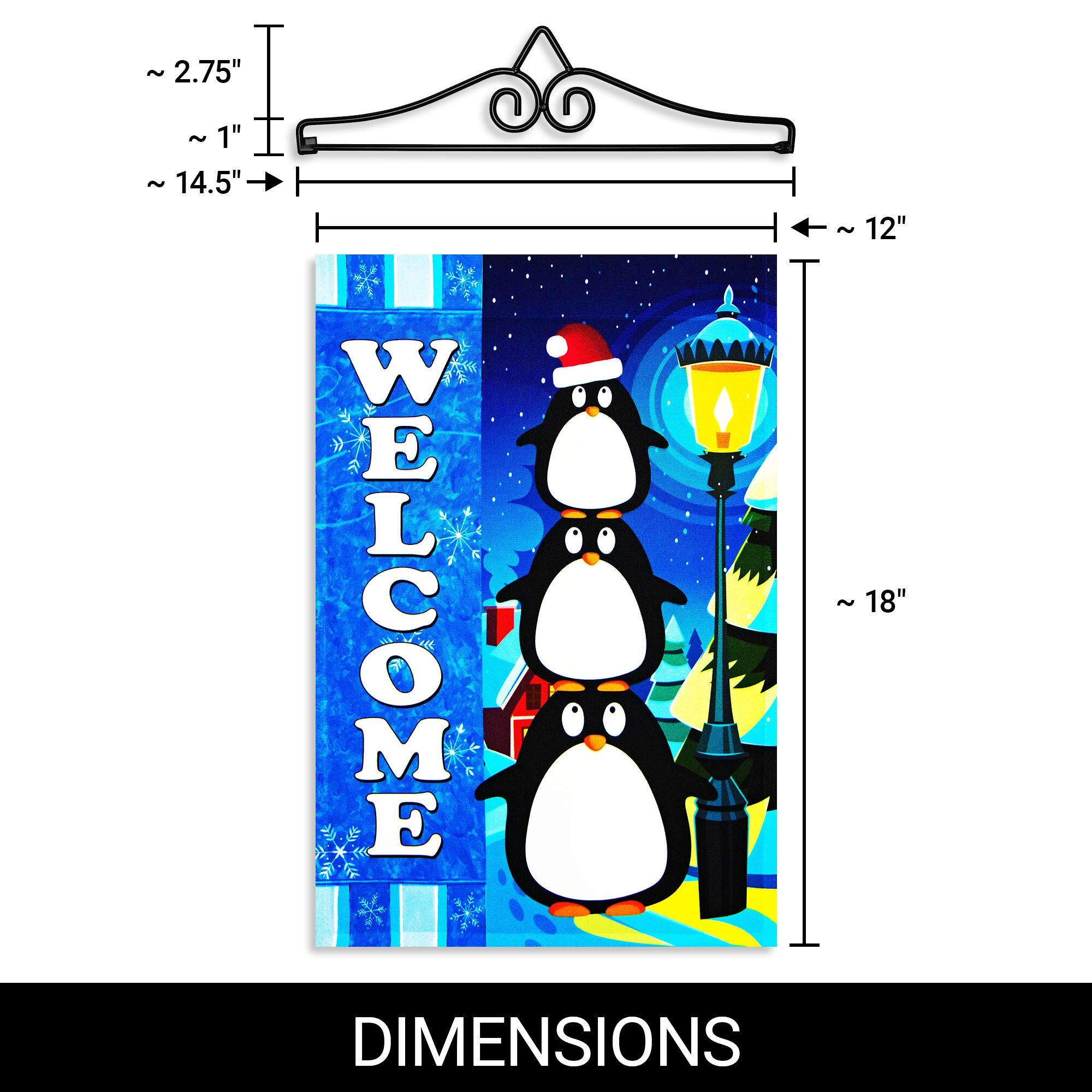 ~ 2.75"  
~ 1"  
~ 14.5"  
~ 12"  

WELCOME  

~ 18"  

DIMENSIONS