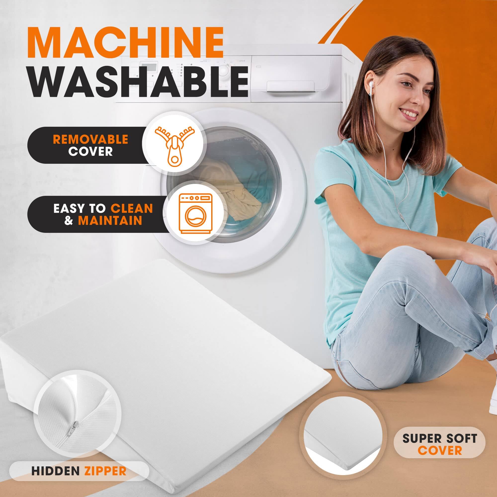 MACHINE WASHABLE  
REMOVABLE COVER  
EASY TO CLEAN & MAINTAIN  
HIDDEN ZIPPER  
SUPER SOFT COVER