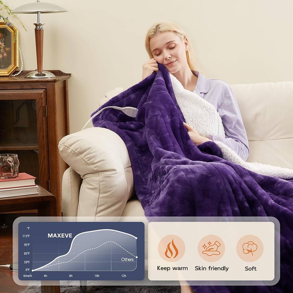 MAXEVE

113°F  
95°F  
83°F  
59°F  
0°F  

time/h  
4h  
6h  
10h  
12h  

Others  

Keep warm  
Skin friendly  
Soft