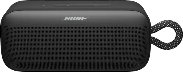 Front. Bose - SoundLink Plus Portable Bluetooth Speaker - Black.