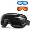Front. Renpho - Eye Massager with Heat and Cooling Voice Control, Migraine Relief Eye Mask for Migraines, Eye Care Reduce Dry Eyes - Black.