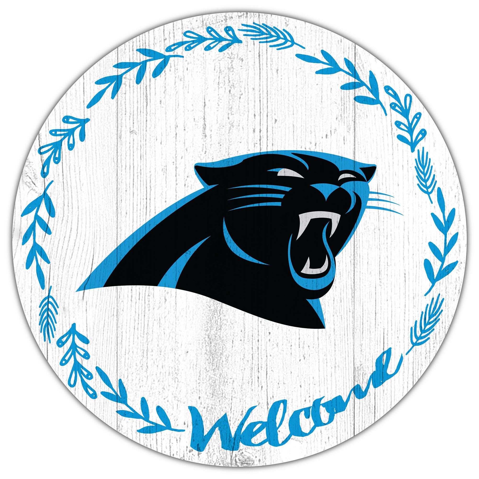 Carolina Panthers 12" Welcome Circle Sign