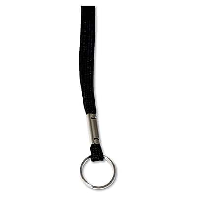 Advantus - 36" Deluxe Neck Lanyard, Ring Style, 24/Box - Black