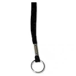 Advantus - 36" Deluxe Neck Lanyard, Ring Style, 24/Box - Black