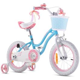 RoyalBaby - Stargirl Children's Outdoor Bicycle 16 Inch with Training Wheels - Blue