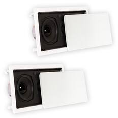 Front. Theater Solutions by Goldwood - TSLCR5 in Wall Speakers Home Theater Surround 2 Speaker Set - Paintable White.