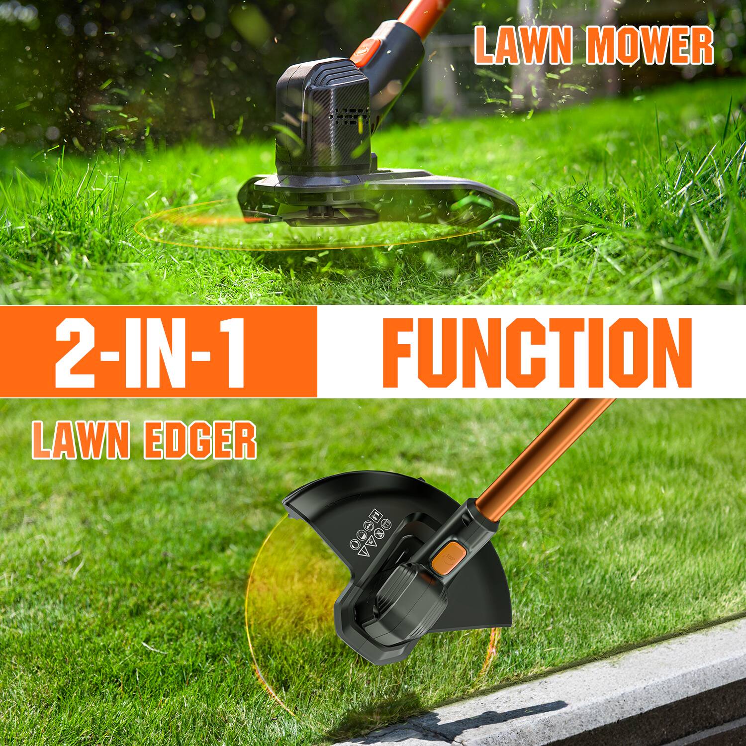 LAWN MOWER 2-IN-1 FUNCTION LAWN EDGER