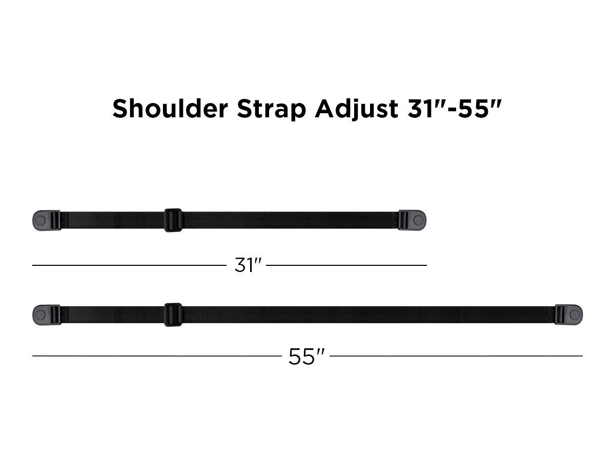 Shoulder Strap Adjust 31"-55"  
31"  
55"