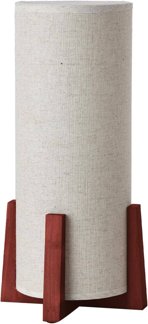 Stamp n Camp - KUNJOULAM Modern Table Lamps Nightstand Lamp with Linen Fabric Shade 13.9" Cylinder Bedside Table Lamp for Bedroom - default