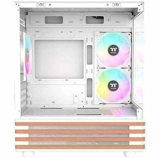 Alt View 4. Thermaltake - Thermaltake View 170 WS ARGB Snow Micro Chassis - Snow - Tempered Glass, SPCC - 3 x Bay - 3 ? 120mm Fan(s) Installed - White.