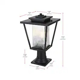 Elegant Lighting - York 7 inch Outdoor Pendant - Black