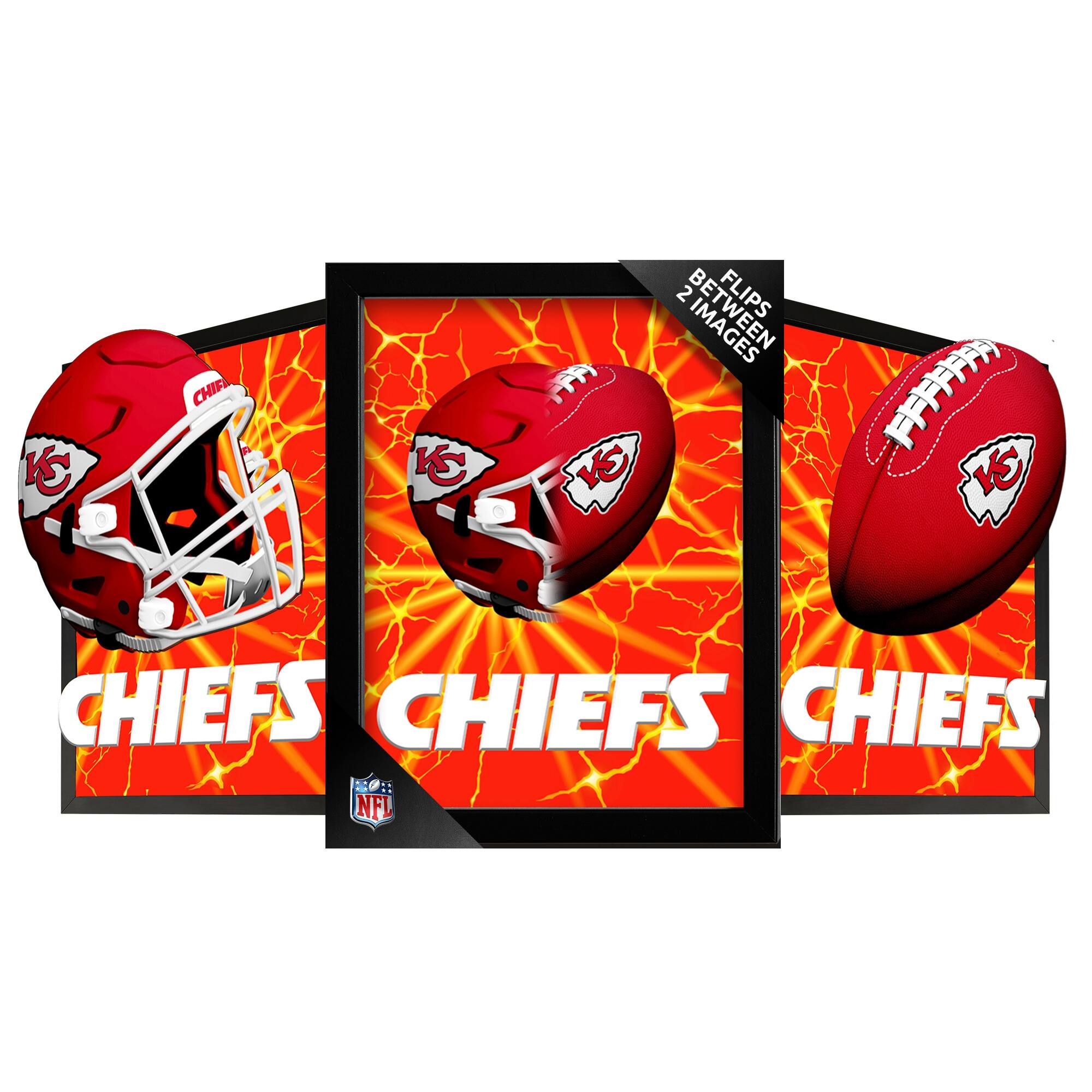 Kansas City Chiefs 14" x 18" Framed 3D Lenticular Art