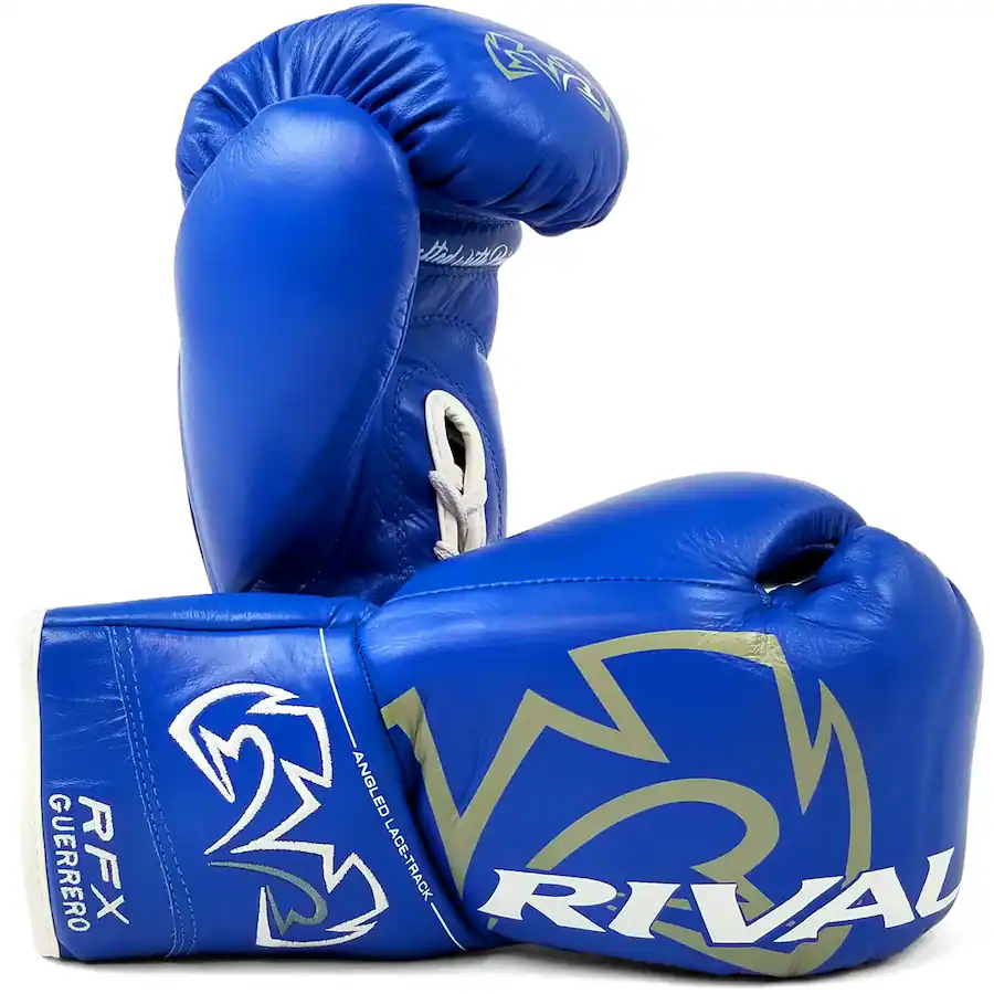 Blue Rival Boxing Gear RIVAL Boxing RFX Guerrero SF H Lace Up Pro Fight Gloves 8 oz. Blue ...