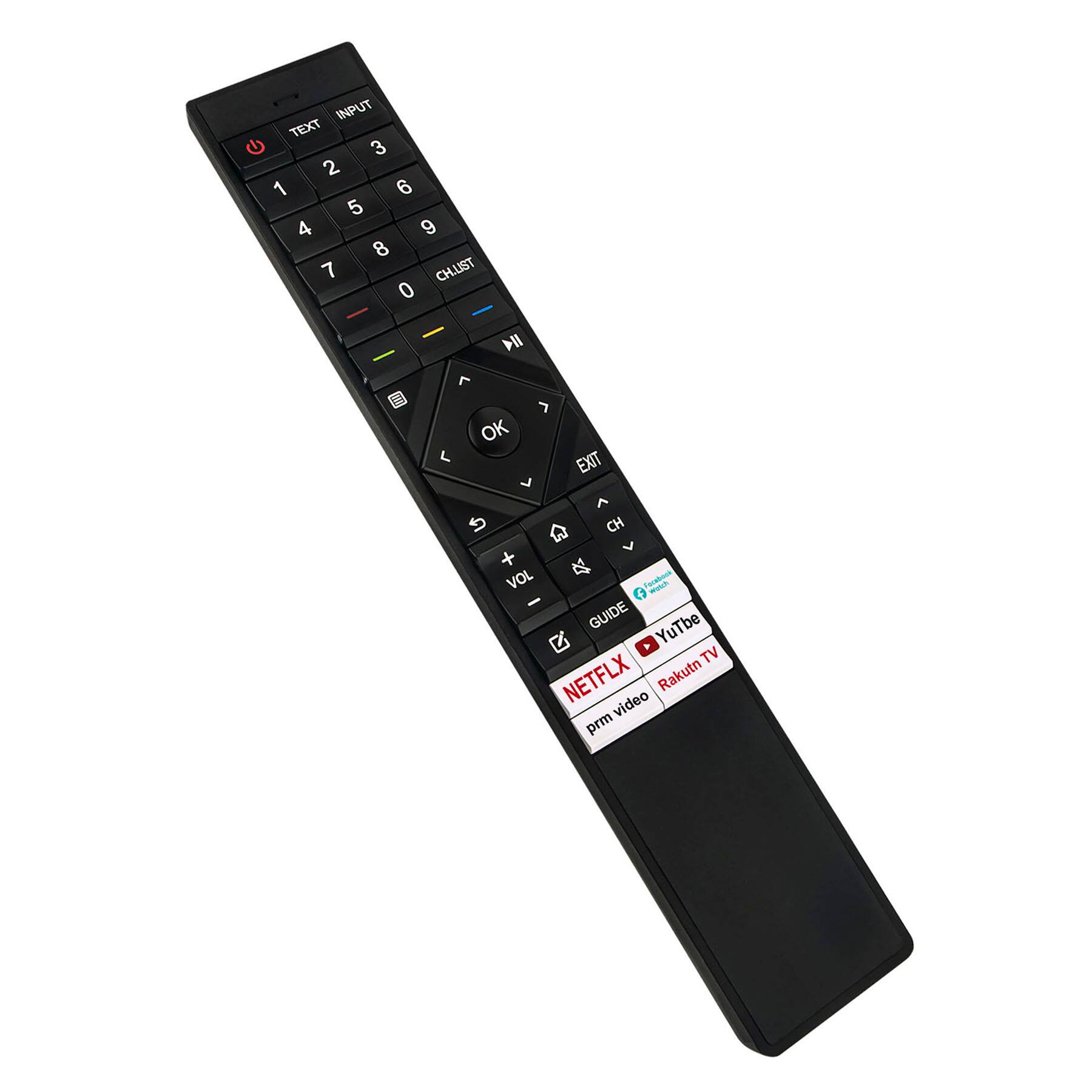 INPUT 1 2 3 4 5 6 7 8 9 0 CHLIST TEXT 0 - - I - > OK < EXIT V ^ S CH V + 4 VOL GUIDE Facebook YouTube NETFLIX Rakuten TV prm video