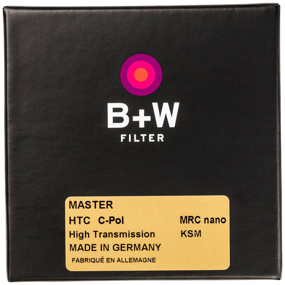 B+W FILTER  
MASTER HTC C-Pol  
High Transmission  
MRC nano  
KSM  
MADE IN GERMANY  
FABRIQUÉ EN ALLEMAGNE