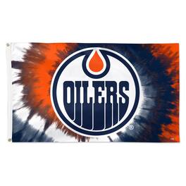 WinCraft - Edmonton Oilers 3' x 5' Tie-Dye Deluxe Single-Sided Flag - Multicolor