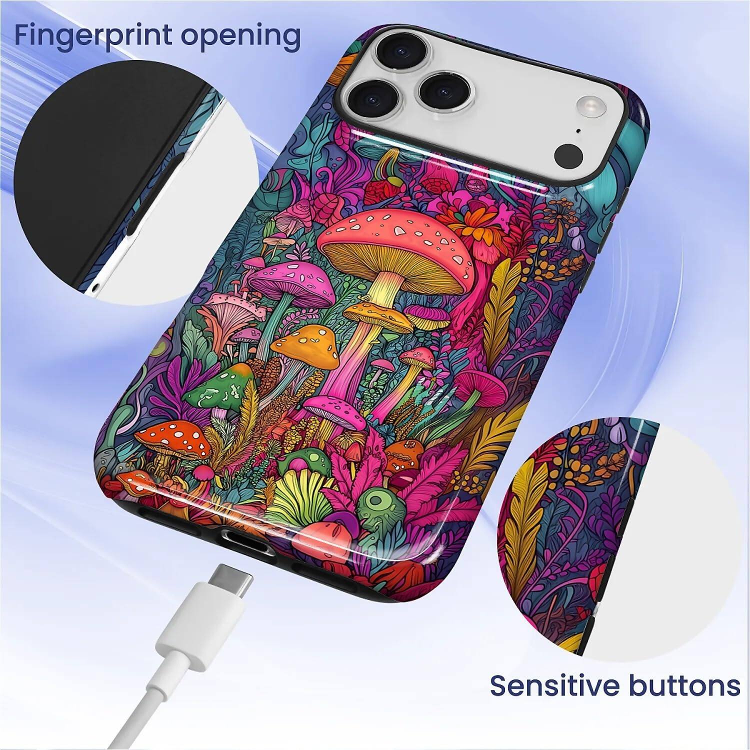 Fingerprint opening  
Sensitive buttons