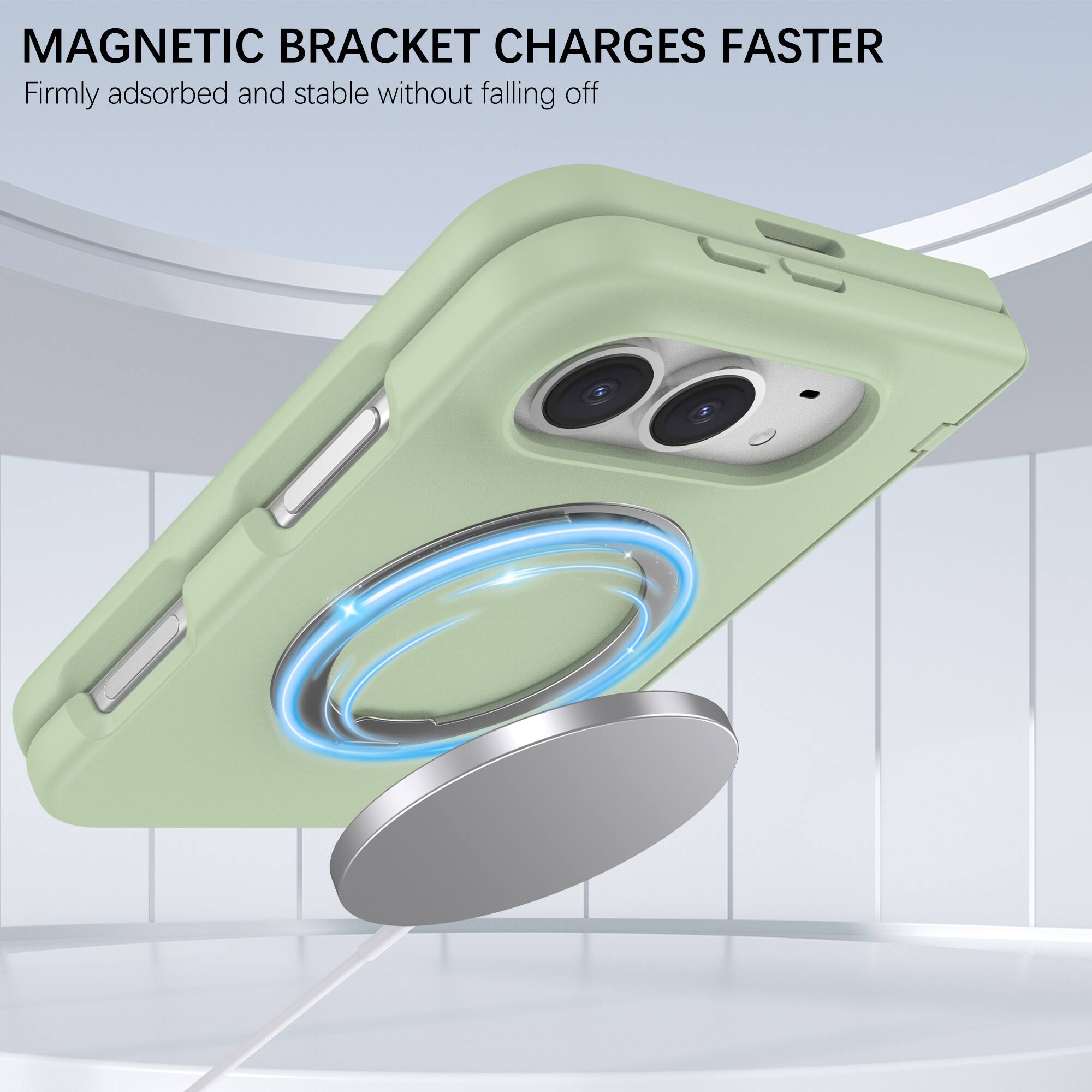 MAGNETIC BRACKET CHARGES FASTER  
Firmly adsorbed and stable without falling off