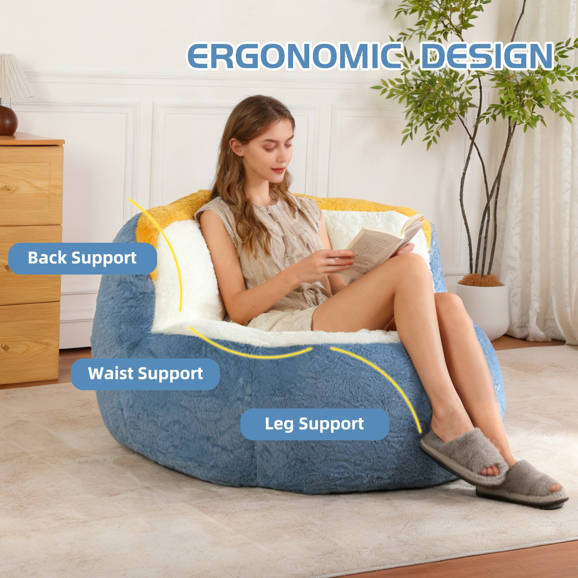ERGONOMIC DESIGN

- Back Support
- Waist Support
- Leg Support