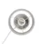 Alt View 13. Simple Designs - Drip Mini Table Lamp - Hammered Silver with White Shade.