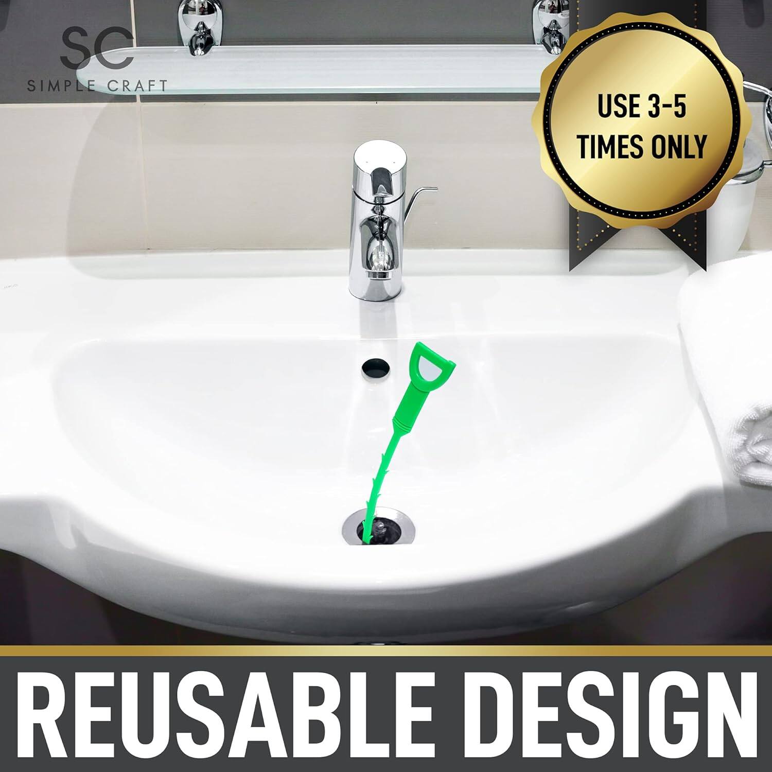 SC SIMPLE CRAFT

USE 3-5 TIMES ONLY

REUSABLE DESIGN