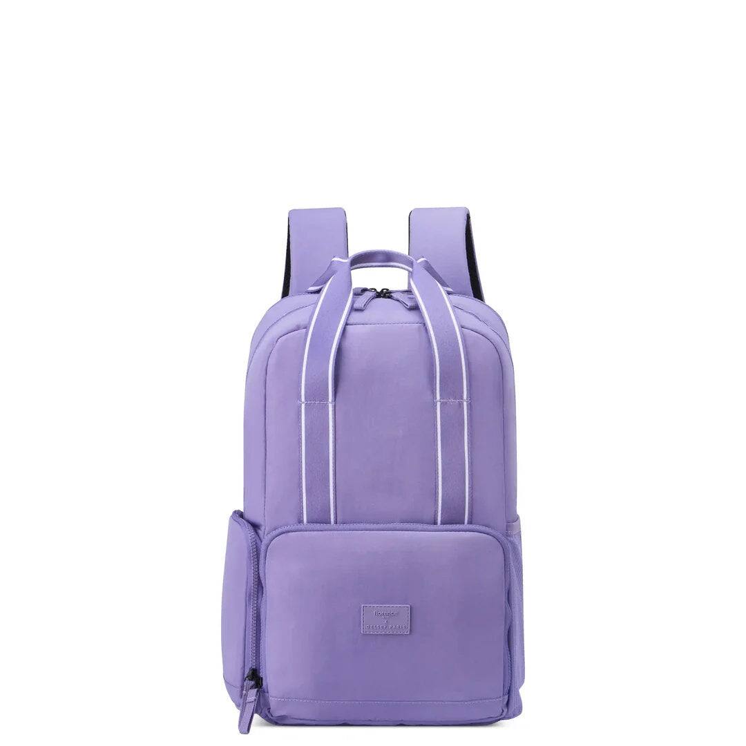 Front. Delsey - Florence by Mills Carefree Carry Laptop Backpack - Lavender.