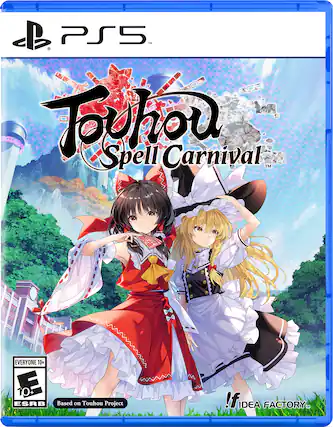 Touhou Spell Carnival is a video game that is available on the PlayStation 5 console. It is rated "E" for Everyone and has a rating of 10+. The game is based on the Touhou Project and is developed by Idea Factory. - E10+ (Everyone 10+)