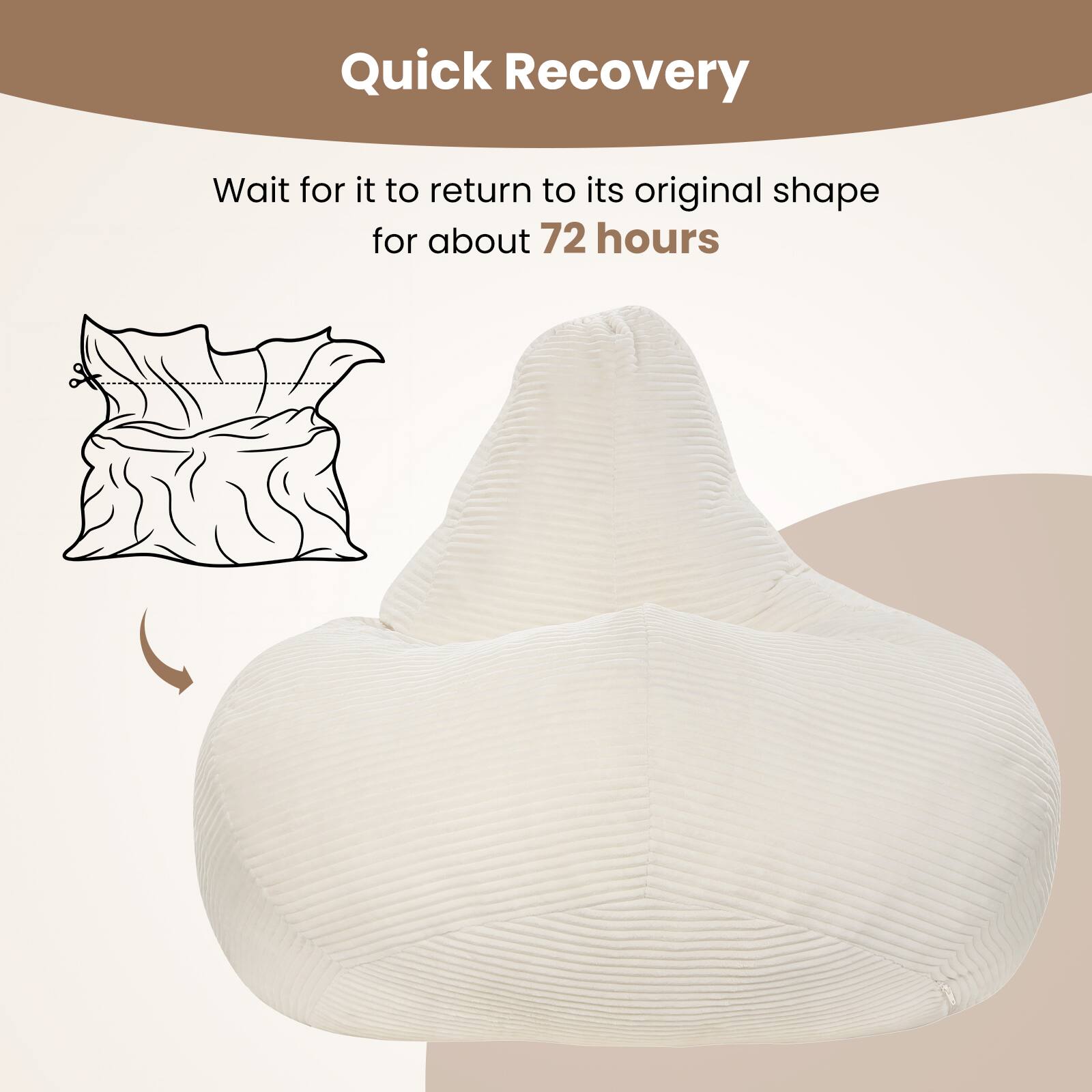 Quick Recovery

Wait for it to return to its original shape for about 72 hours