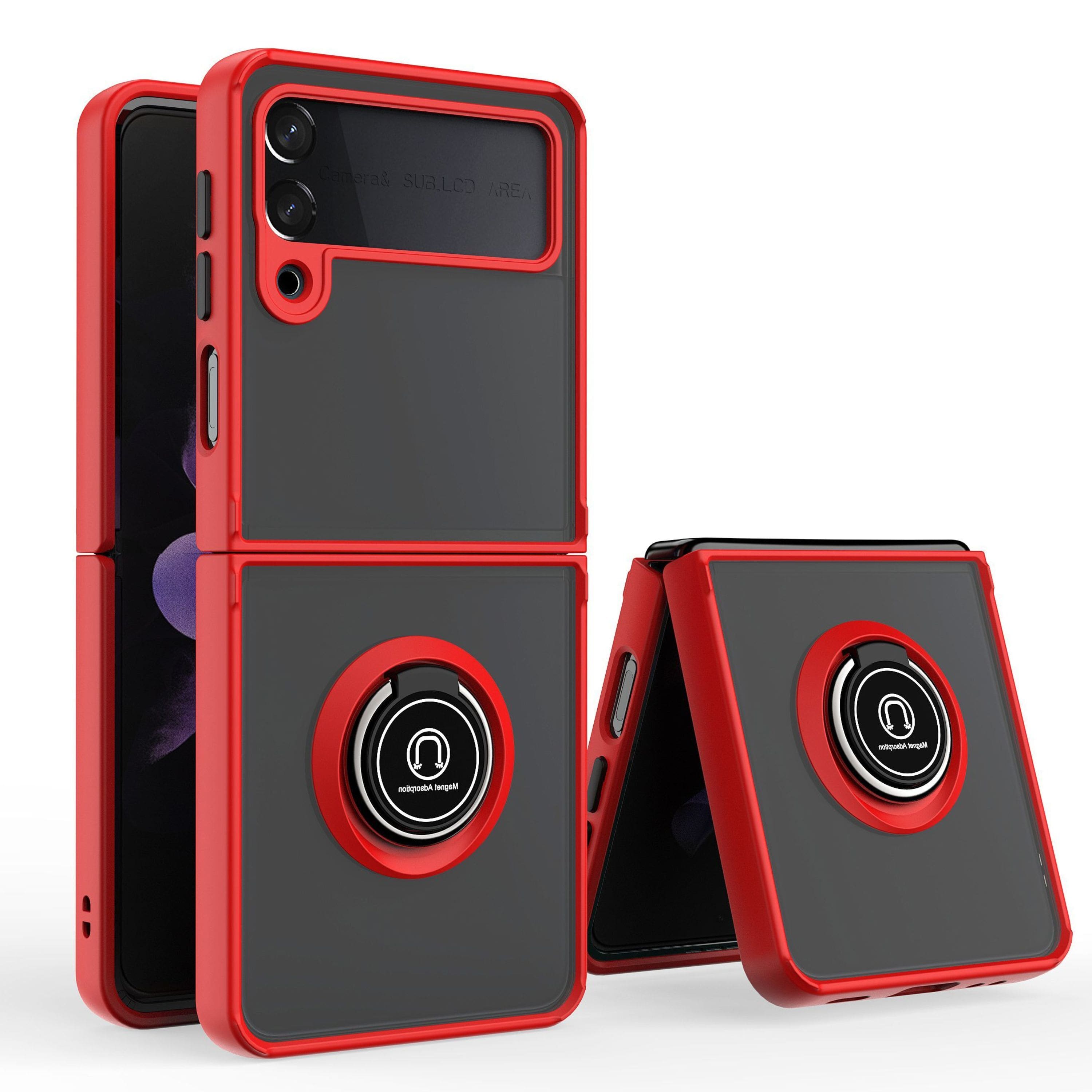 Kitcheniva - Matte Frosted Magnetic Stand Cover For Samsung Galaxy Z Flip 6 - Clear/Red price history on PriceWatchPro