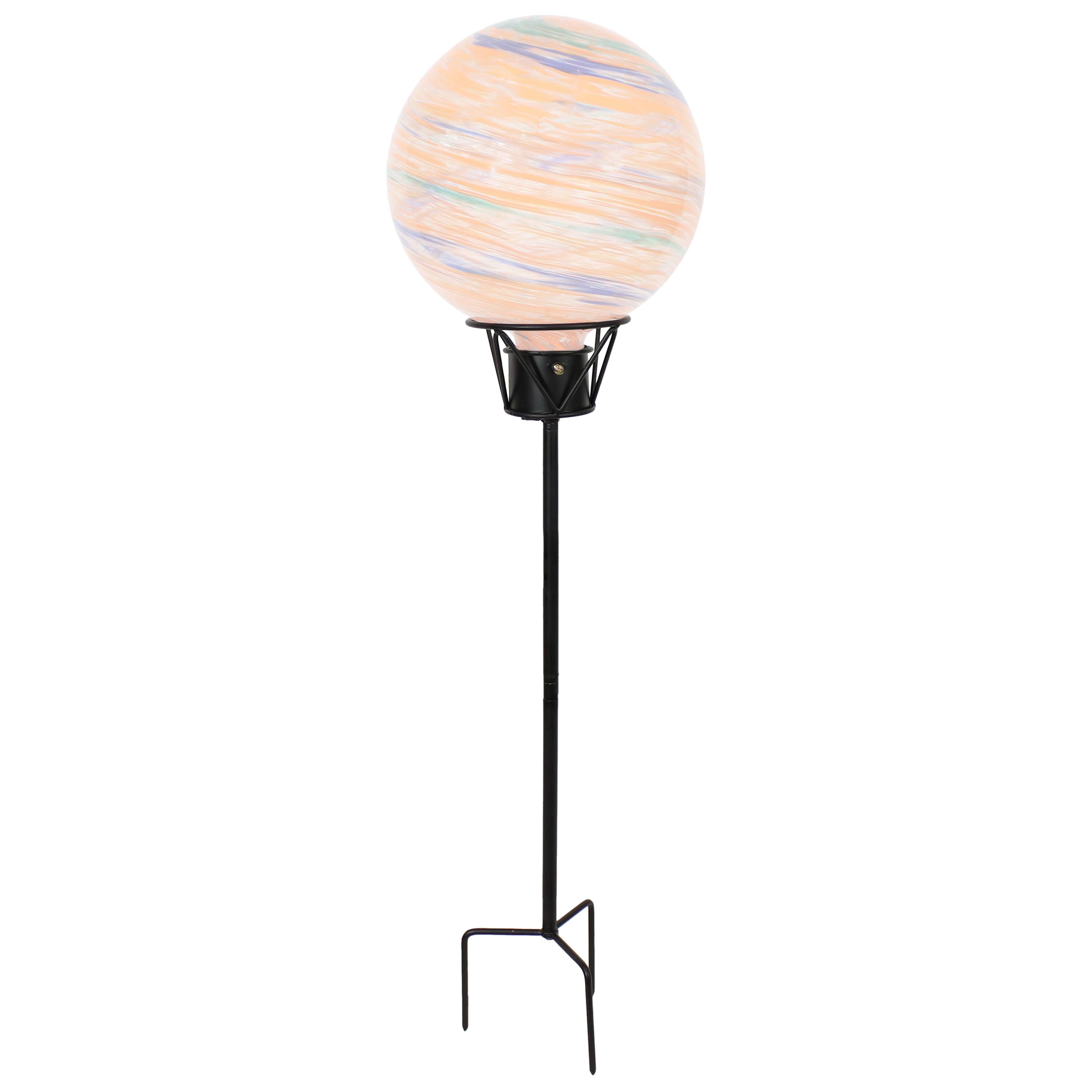 Alt View 4. Sunnydaze - Simple 3-Prong Steel Gazing Globe Stand - 24 in - Black.