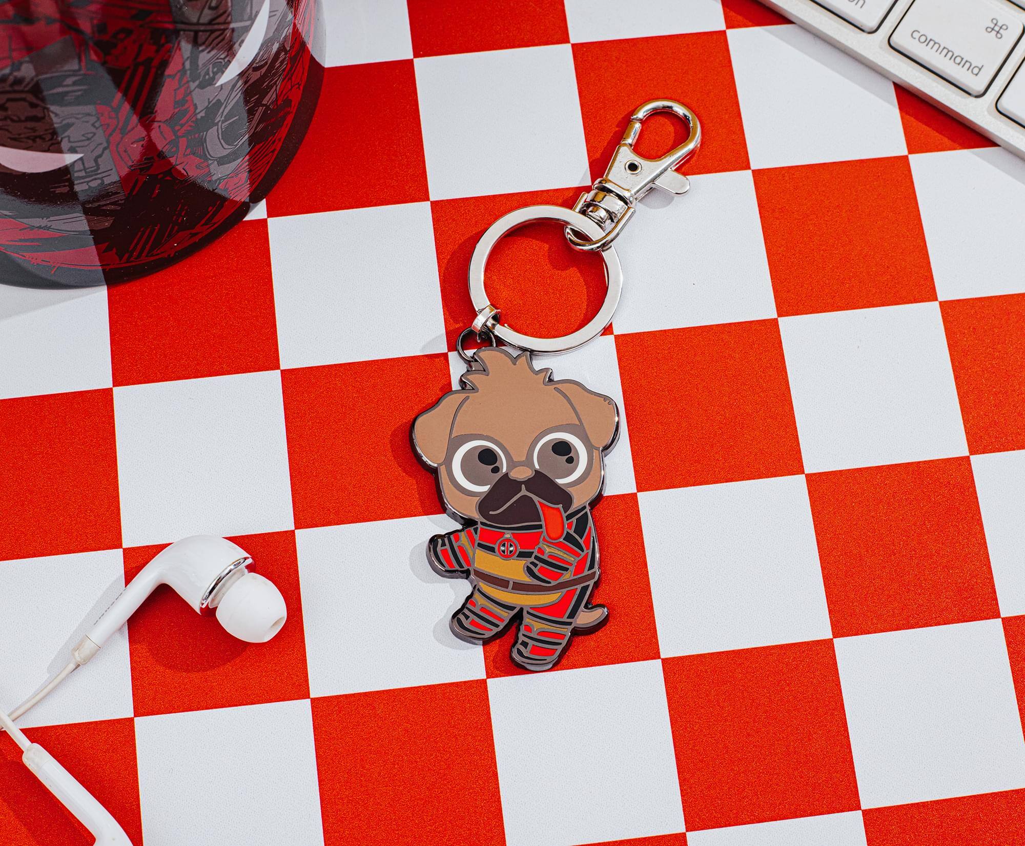 Alt View 10. SalesOne LLC - Marvel Studios Deadpool & Wolverine Dogpool Enamel Keychain - Multi-Color.