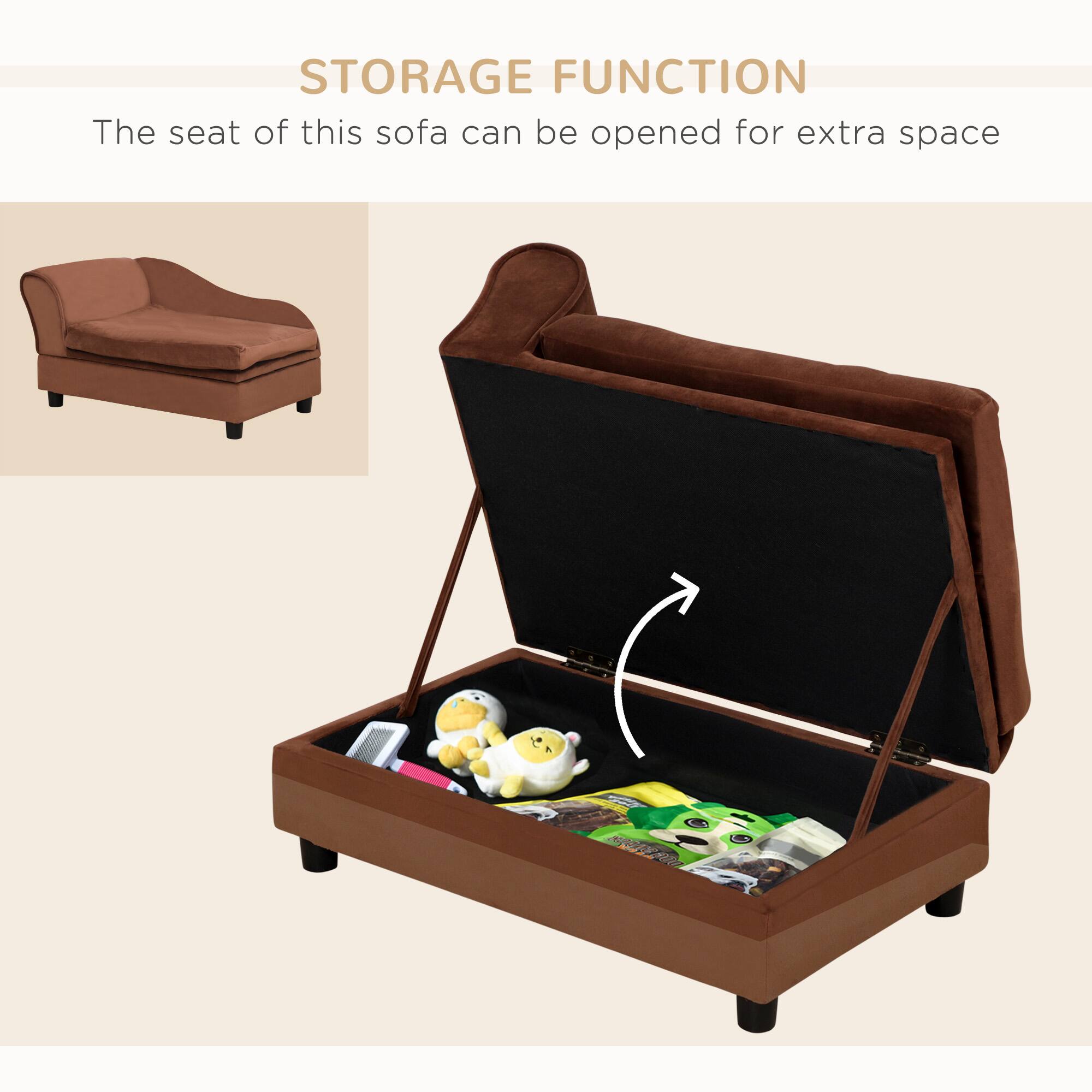 STORAGE FUNCTION  
The seat of this sofa can be opened for extra space