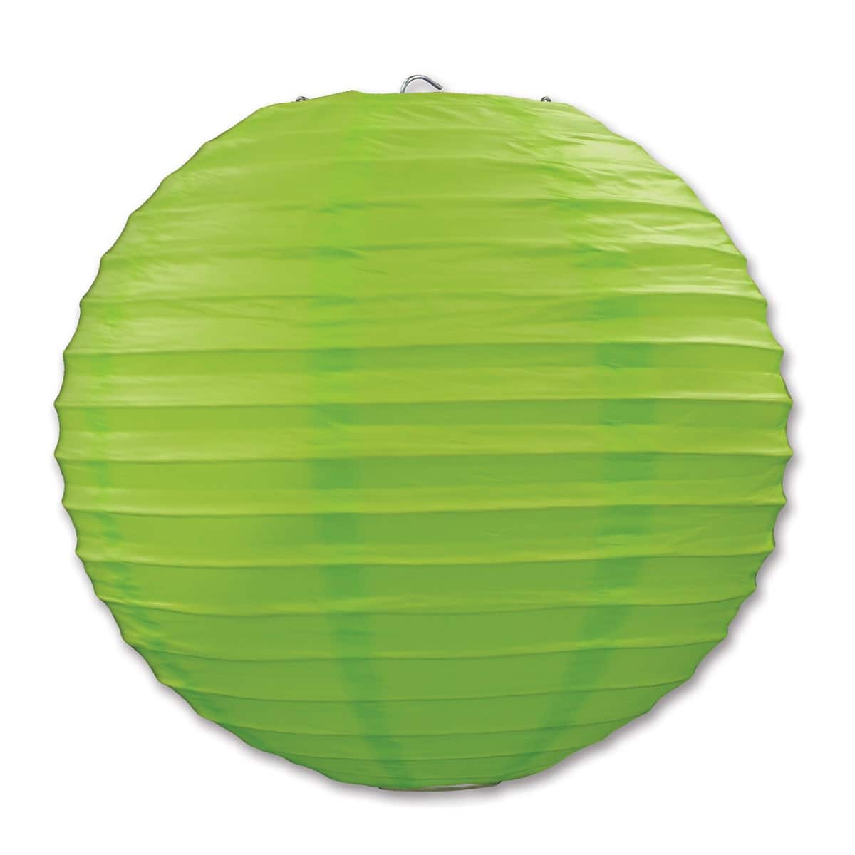 Beistle - Club Pack of 6 Round Light Hanging Paper Lanterns 9.5" - Green