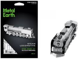 Model Kit Steam Locomotive #844 (Moderate Difficulty) Steel Model by Metal Earth - Gray