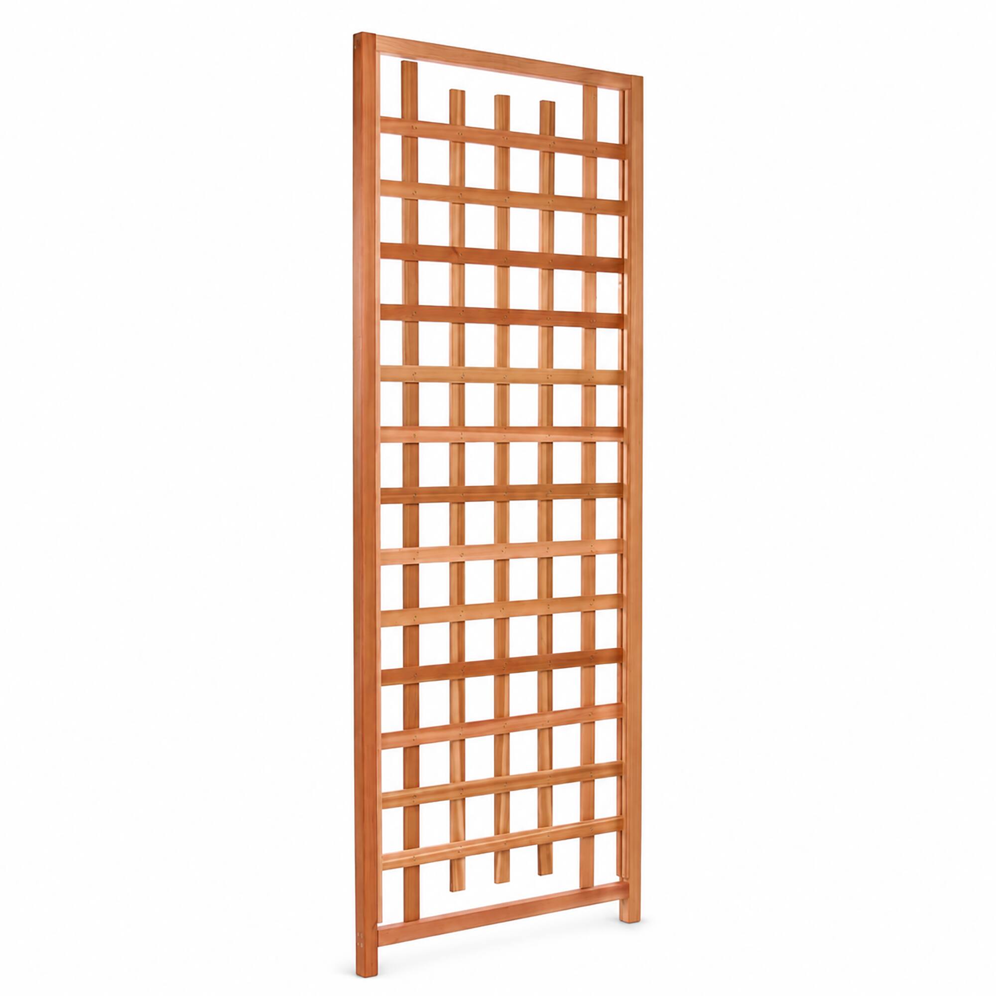 Front. All Things Cedar - All Things Cedar 84"x33" Outdoor Single Trellis Handcrafted for Climbing Plants - Natural.