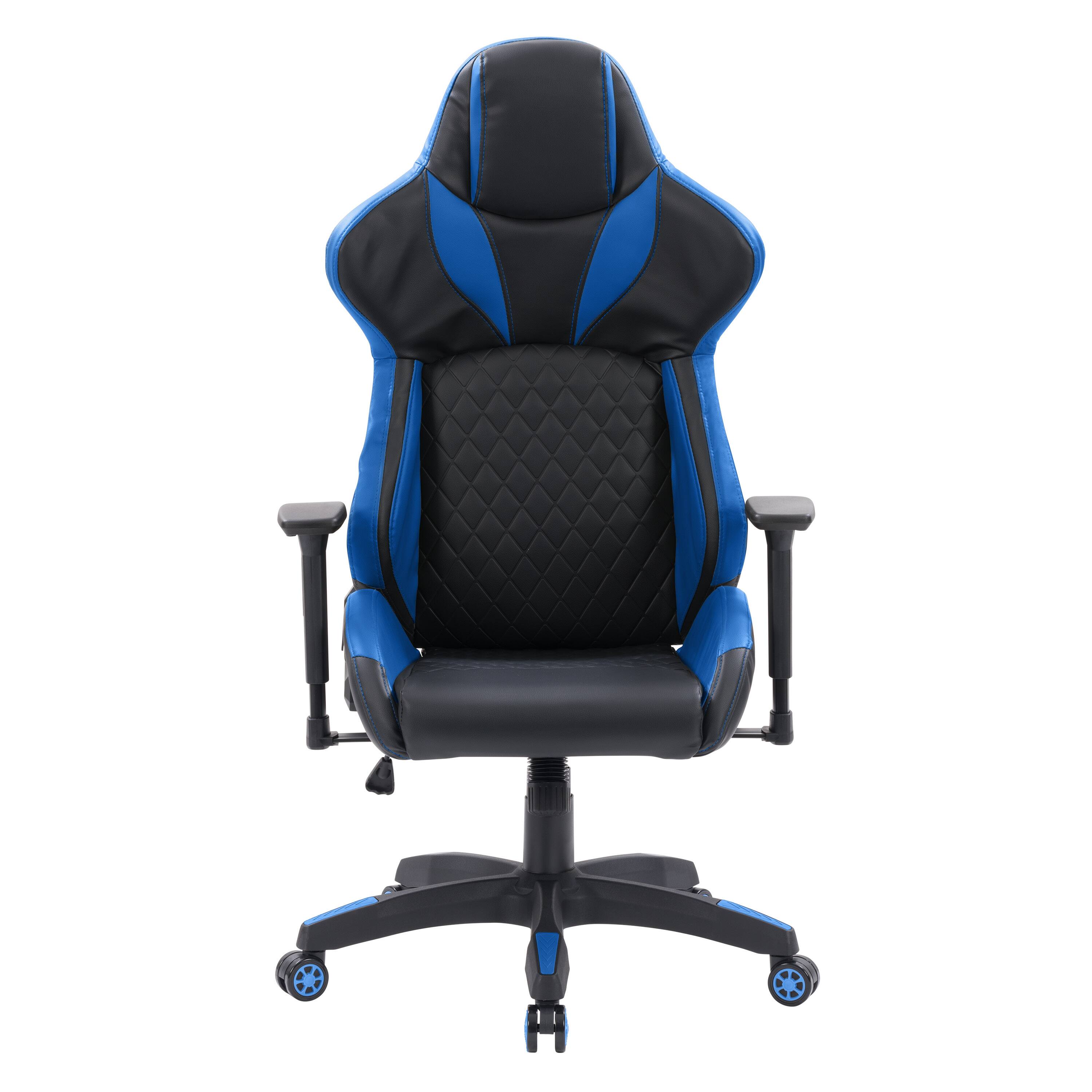 CorLiving - Nightshade Gaming Chair - Black and Blue