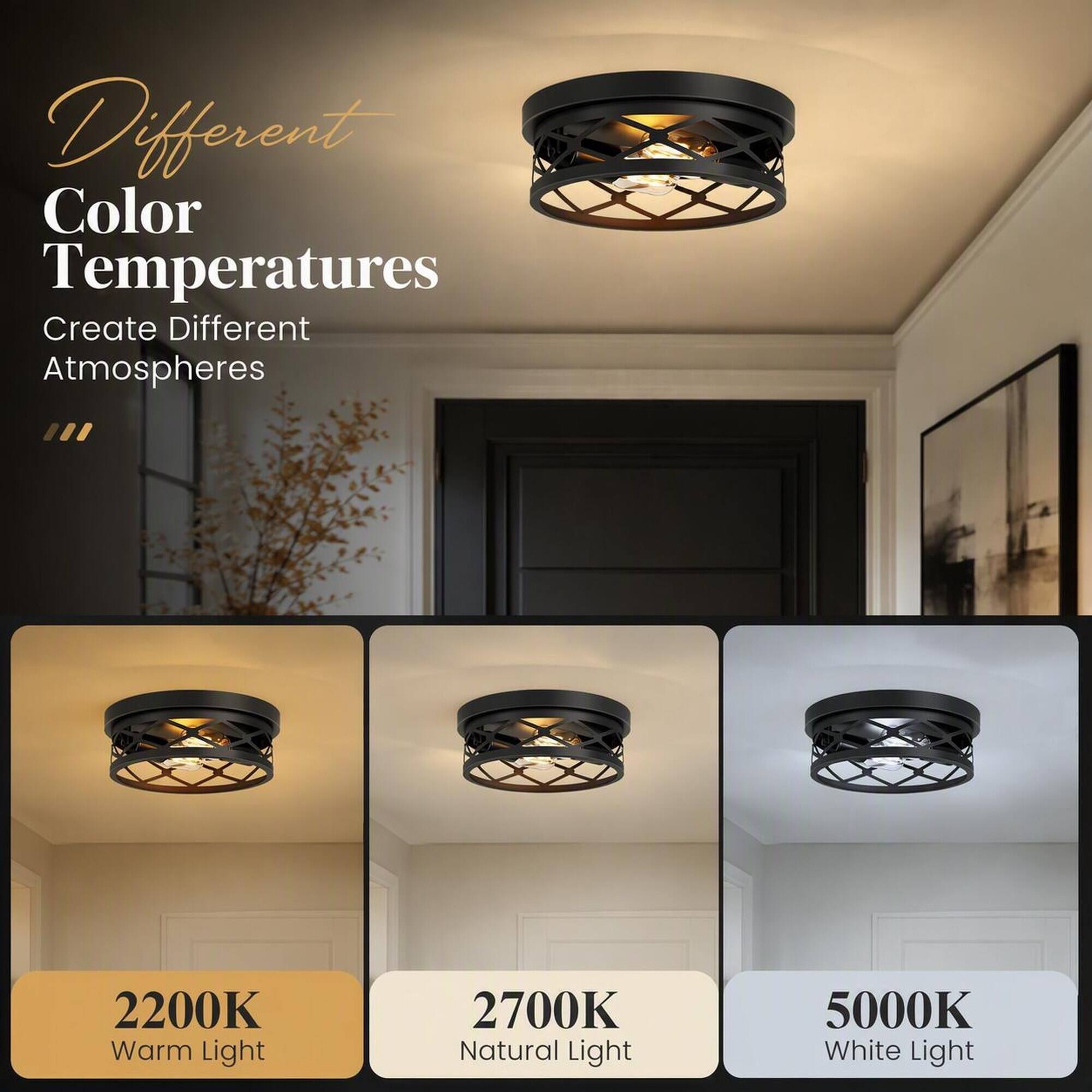 Different Color Temperatures Create Different Atmospheres

2200K Warm Light
2700K Natural Light
5000K White Light