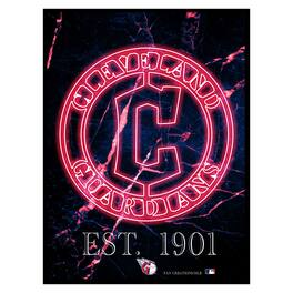 Fan Creations - Cleveland Guardians 12'' x 16'' Framed Circle Logo Print - Black